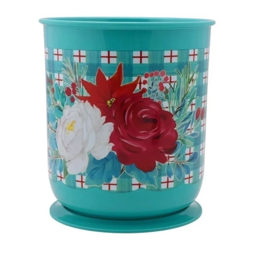 🌺 New Pioneer Woman Wishful Winter Utensils Holder (no utensils) Crock - Picture 7 of 10